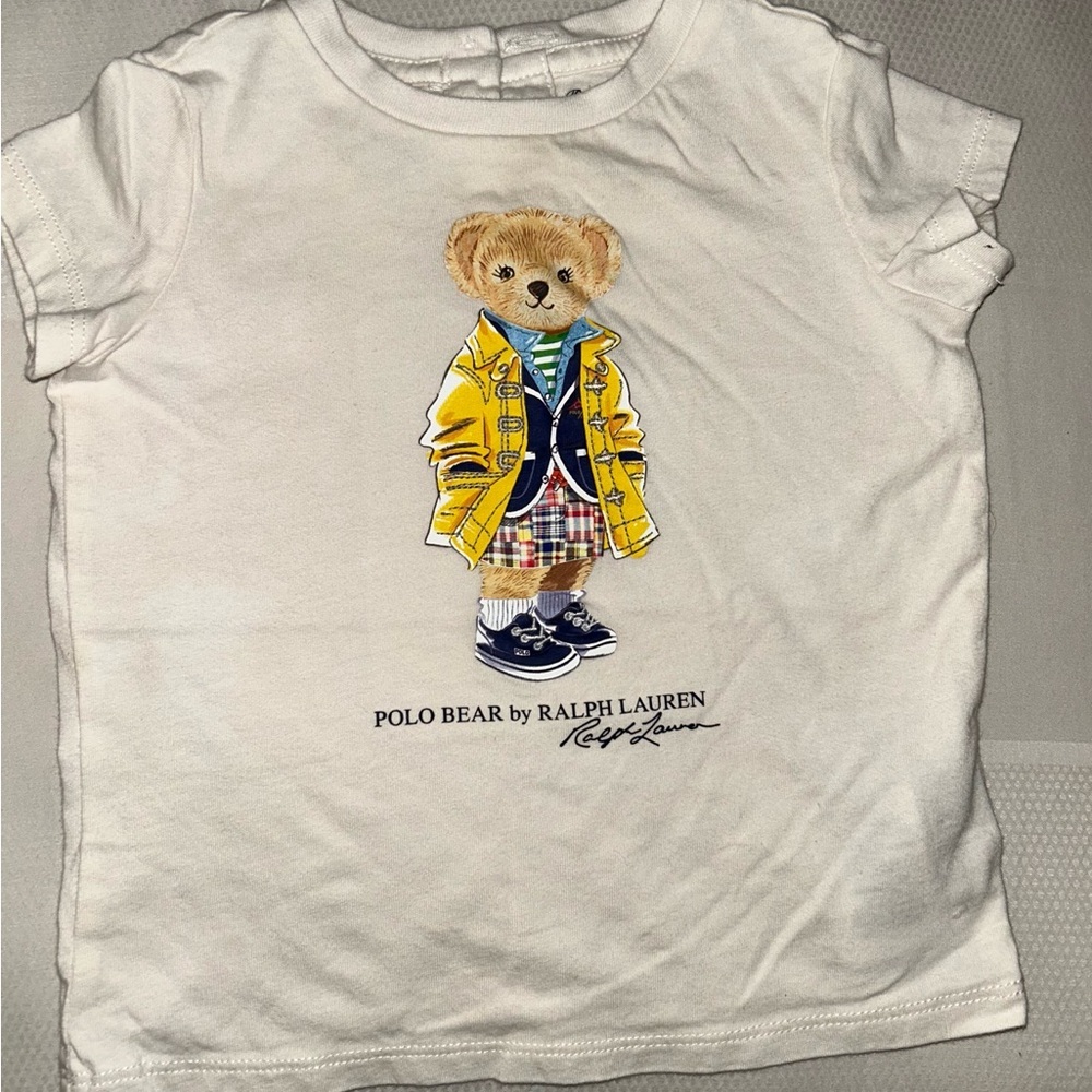 Ralph Lauren White Polo Bear Short Sleeve Tee
